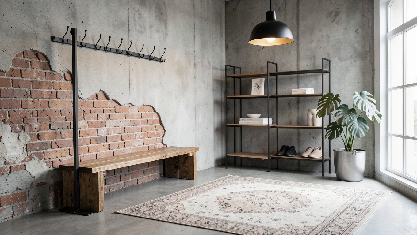 korytarz w stylu loft przedmioty które odmienią przestrzeń