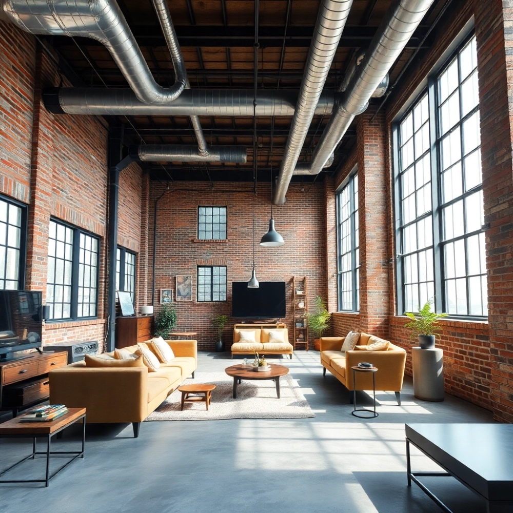 Pokój W Stylu Loftowym