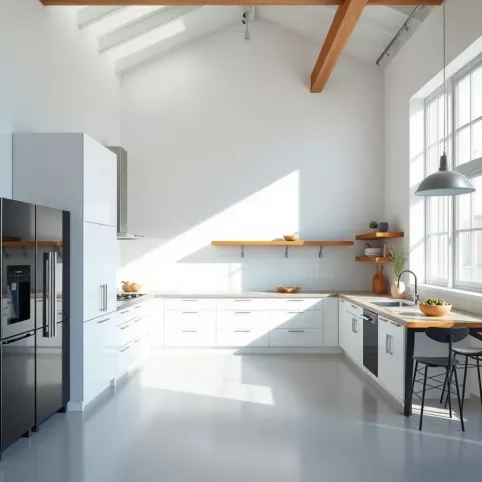 Biała Kuchnia W Stylu Loftowym