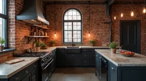 industrialna kuchnia styl loft aranżacje inspiracje pomysły