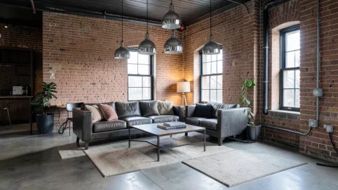 jak urządzić salon w stylu loftowym