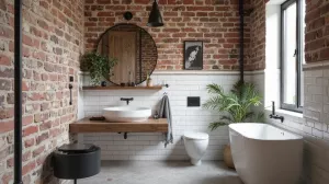 mała łazienka w stylu loft