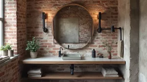 Mała łazienka w stylu loftowym