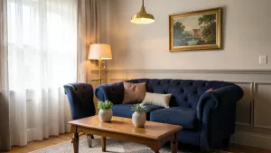 mały salon w stylu klasycznym