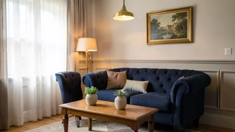 mały salon w stylu klasycznym