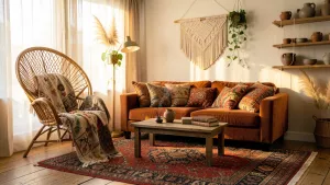 salon w stylu boho