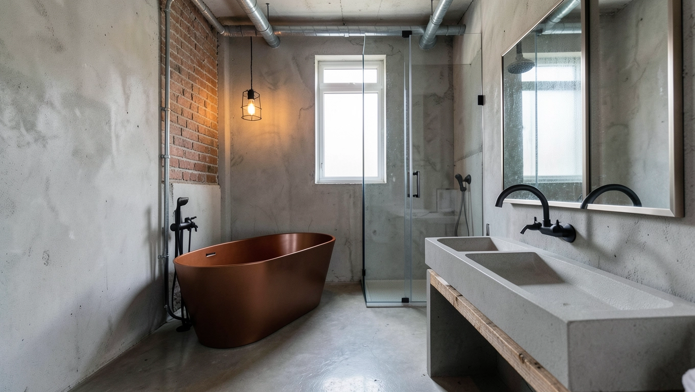 styl industrialny łazienka w stylu loft