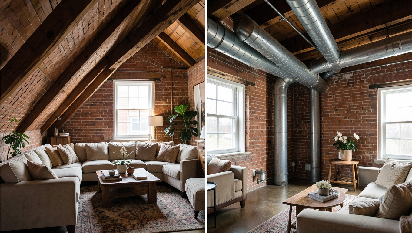 Styl loftowy vs industrialny w salonie różnice
