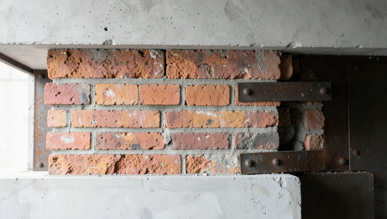 Surowe materiały w loftowym bloku